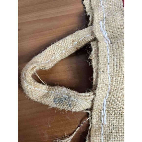 Vintage Style Royal Basmati Rice Burlap Bag, Side Zippered Tote Bags #A62 - Picture 7 of 8